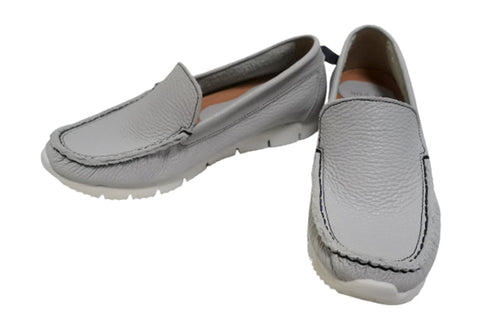 【arui_toe 3950 アイスグレー】本革コンフォートスリッポン